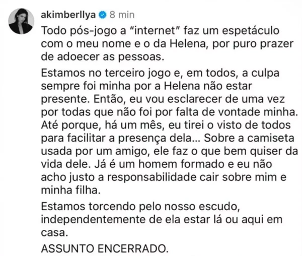 Comentário de Amanda Kimberlly